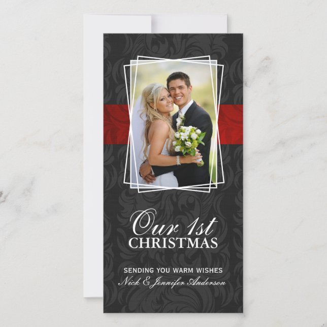 Our First Christmas Holiday Photo Cards (4x8) (Front)