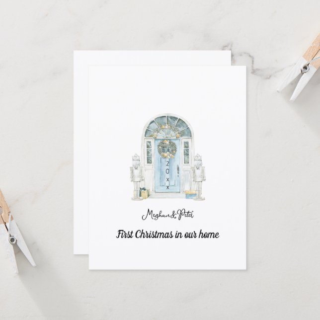 Our First Christmas in Our New Home Card (Front/Back In Situ)