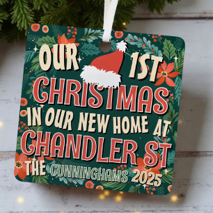 Our First Christmas in our New Home Christmas Metal Tree Decoration