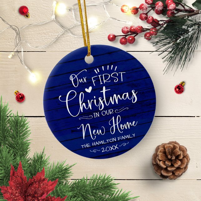 Our First Christmas In Our New Home Farmhouse Ceramic Tree Decoration (Creator Uploaded)