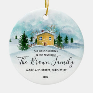 Our First Christmas in our new home Ornament Gift