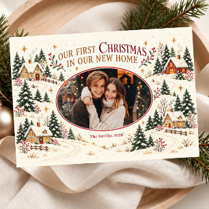 Our First Christmas in Our New Home Photo Holiday Card