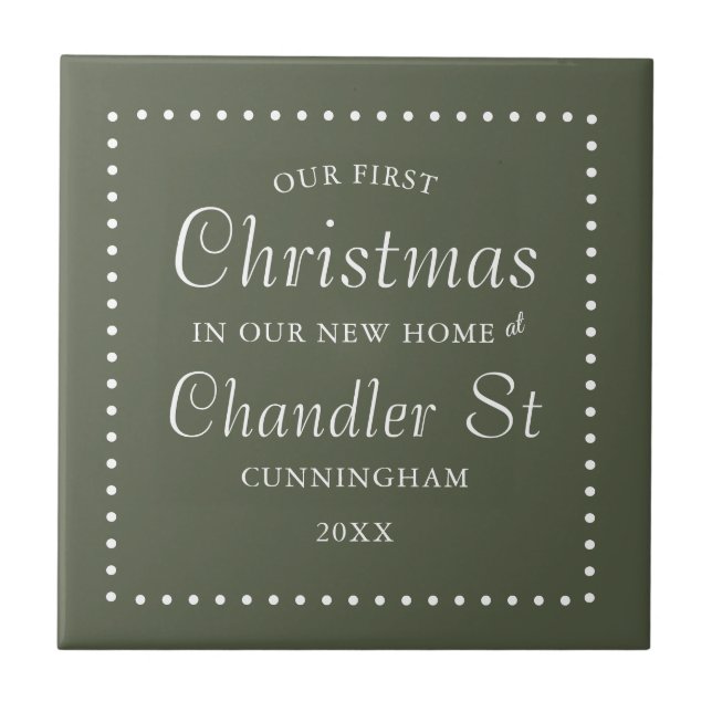 Our First Christmas in our New Home Simple Tile (Front)