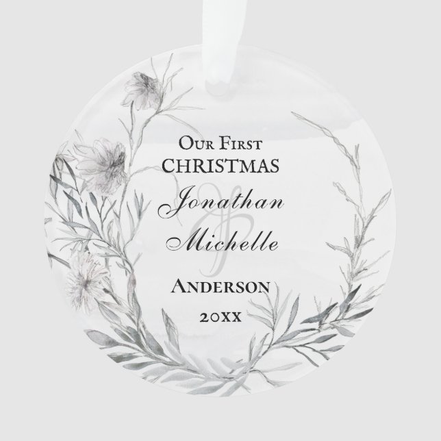 Our First Christmas, Inspirational Ornament (Front)