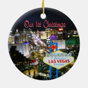 Our First Christmas Las Vegas Ceramic Tree Decoration
