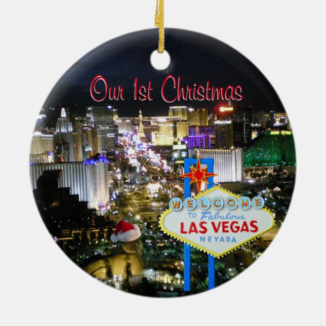 Our First Christmas Las Vegas Ceramic Tree Decoration (Back)