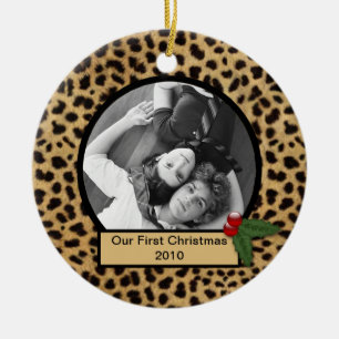 Our First Christmas Leopard Print Ornament