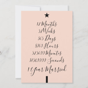 Our First Christmas Married 1 st Year Anniversary Holiday Card