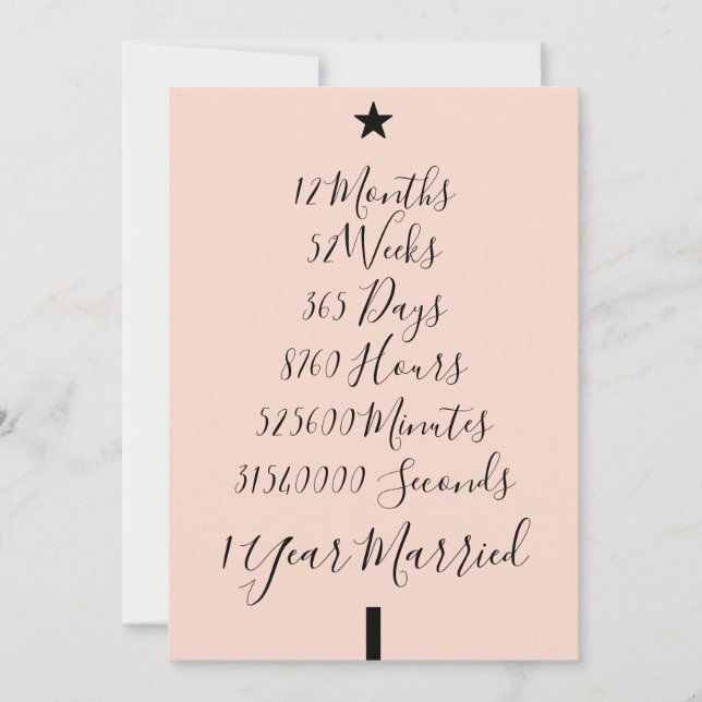 Our First Christmas Married 1 st Year Anniversary Holiday Card (Front)