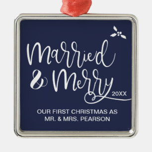Our First Christmas, Married and Merry Metal Tree Decoration