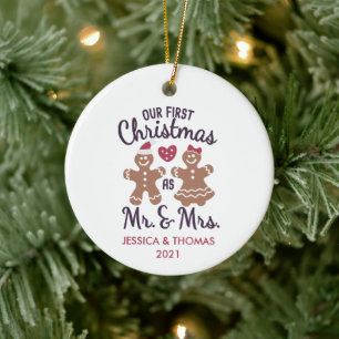 Our First Christmas Married Ceramic Tree Decoration