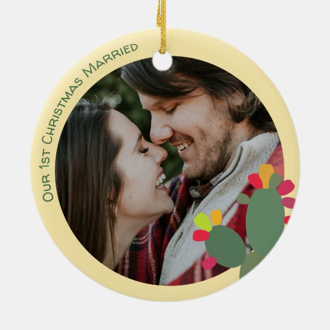 our first Christmas married Ceramic Tree Decoration (Back)