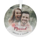 Our First Christmas Married Floral Ornament