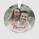 Our First Christmas Married Floral Ornament