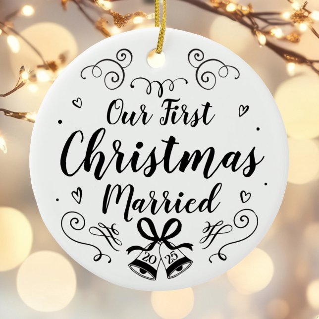 Our first Christmas Married hand drawn ornament (Creator Uploaded)