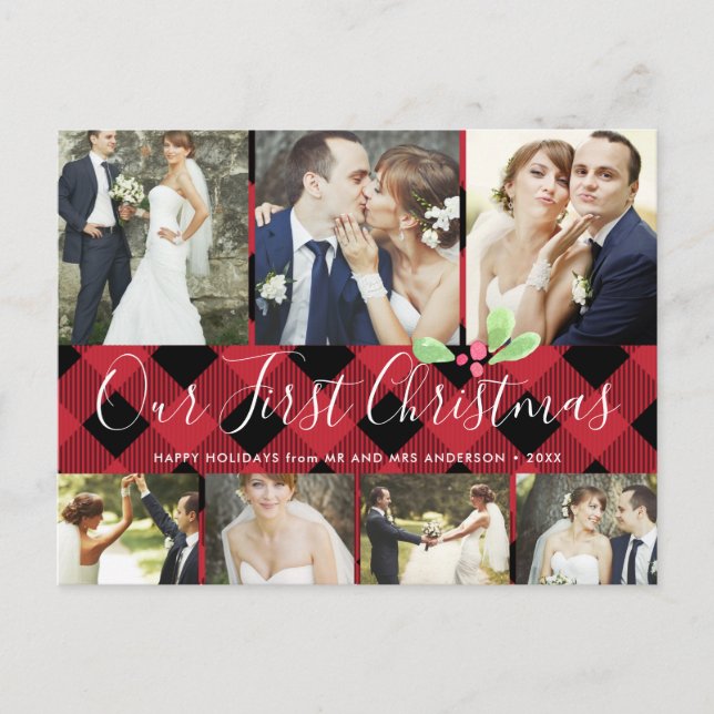 Our First Christmas Married Holiday 7Photo Collage (Front)