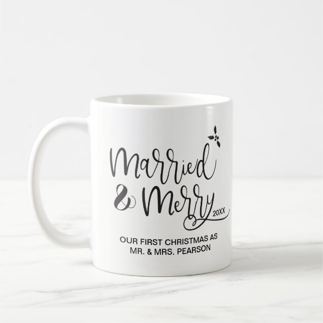 Our first christmas, Married & Merry, Mr. Coffee Mug (Left)