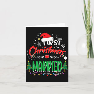 Our First Christmas Married Newlywed Mr And Mrs  Card