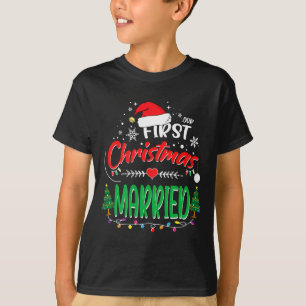 Our First Christmas Married Newlywed Mr And Mrs T-Shirt