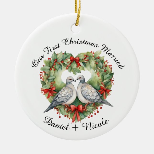 Our First Christmas Married, Ornament For Them (Front)
