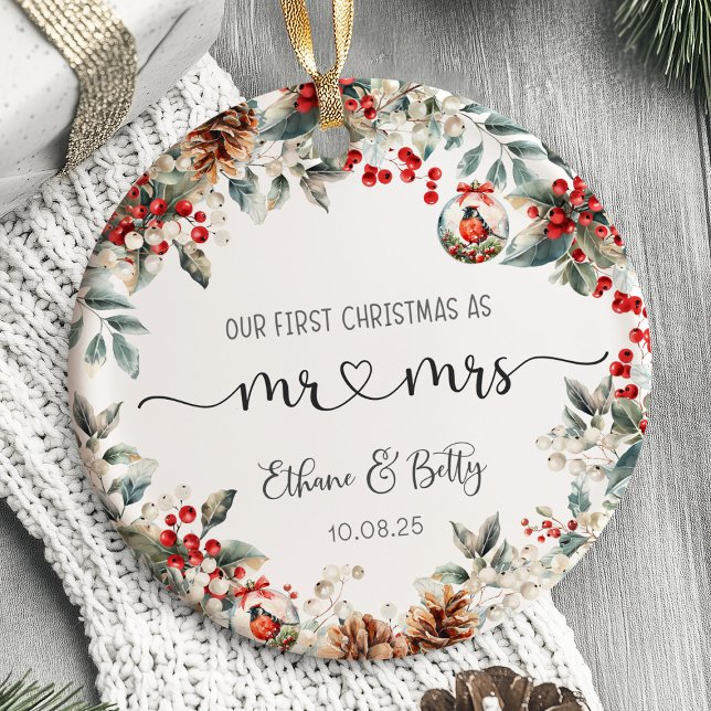 Our First Christmas Married Ornament Mr&Mrs (Our First Christmas Married Ornament)