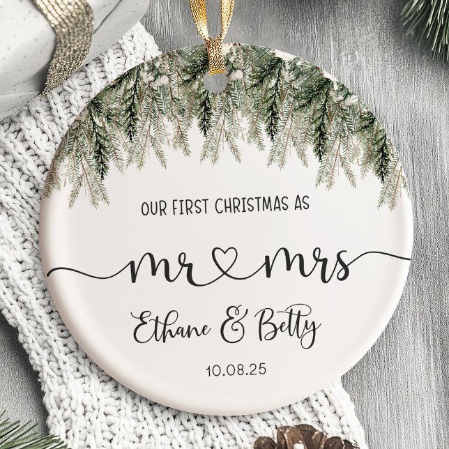 Our First Christmas Married Ornament Mr&Mrs (Our First Christmas Married Ornament)