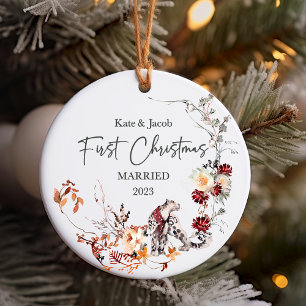 Our First Christmas Married Ornament with Names