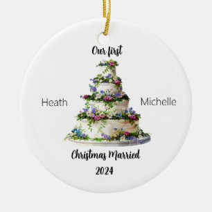 Our First Christmas Married Personalised Ornament