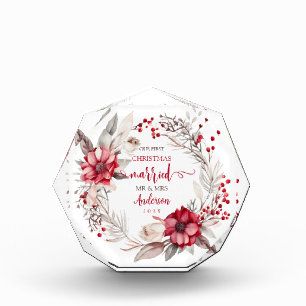 Our first Christmas Married Photo Block