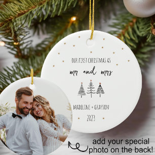 Our First Christmas Mr and Mrs Christmas Ornament