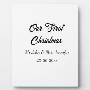 Our first Christmas Mr and Mrs couple name date Plaque