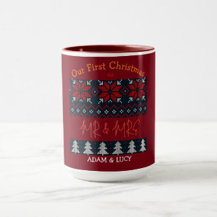 Our first Christmas Mr. and Mrs. /Couple newlywed  Mug