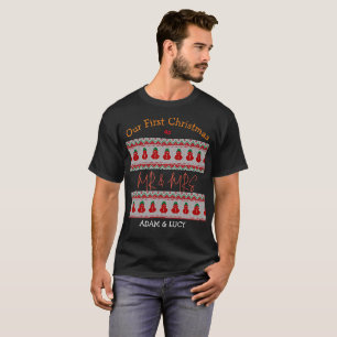 Our first Christmas Mr. and Mrs. /Couple newlywed T-Shirt