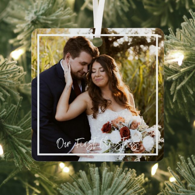 Our First Christmas Mr. and Mrs. Metal Ornament (Insitu)