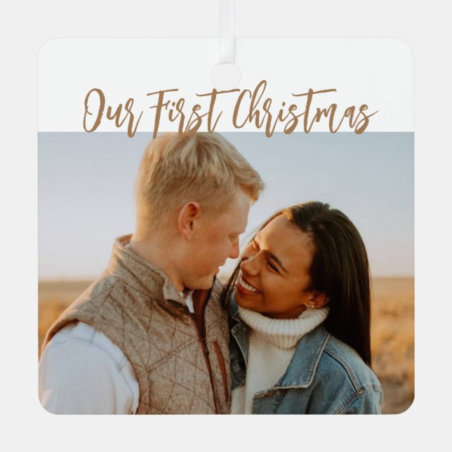 Our First Christmas Mr. and Mrs. Metal Ornament (Front)