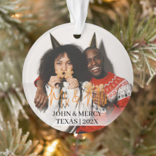 Our first Christmas Mr. and Mrs. newlywed elegant Ornament