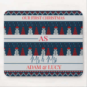 Our first Christmas Mr and Mrs newlywed Mouse Mat