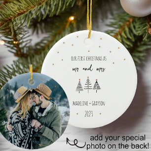 Our First Christmas Mr and Mrs Simple Trees Ceramic Tree Decoration