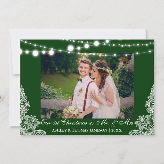 Our First Christmas Mr. & Mrs. Photo Card G (Front)