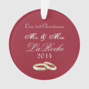Our First Christmas Mr & Mrs. Red Ornament