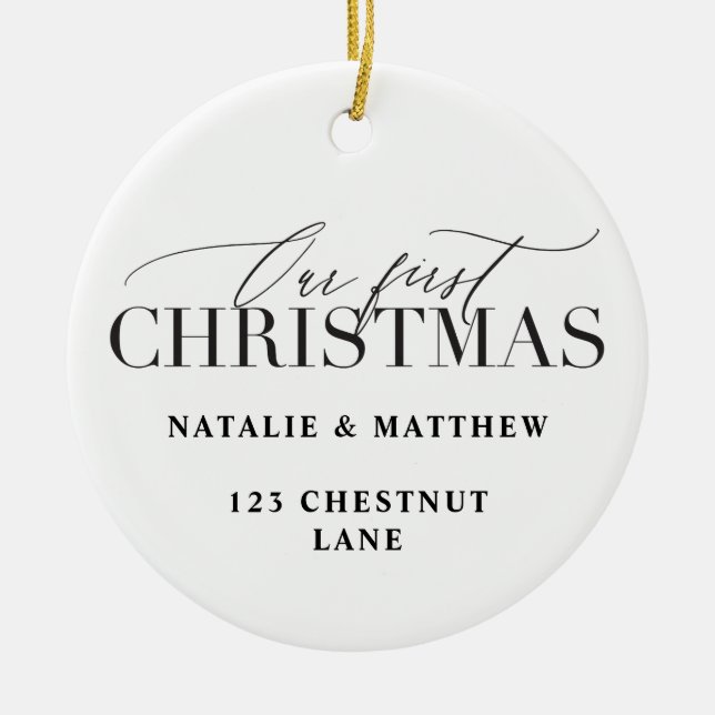 our first christmas new home ceramic tree decoration (Front)