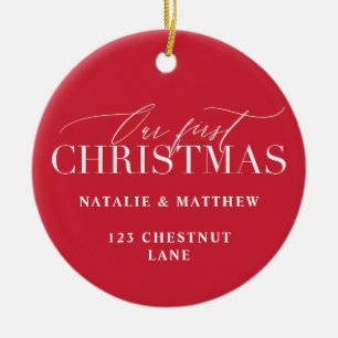 our first christmas new home ceramic tree decoration