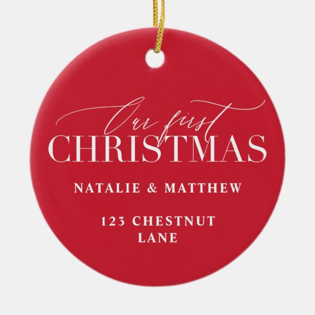 our first christmas new home ceramic tree decoration (Front)