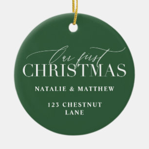 our first christmas new home ceramic tree decoration