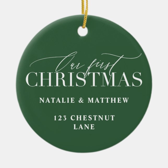 our first christmas new home ceramic tree decoration (Front)