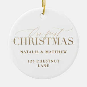 our first christmas new home ceramic tree decoration