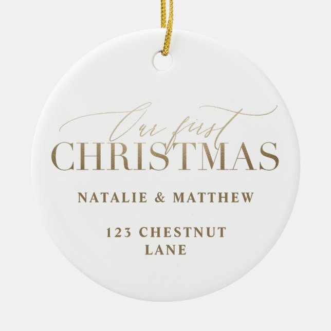 our first christmas new home ceramic tree decoration (Front)