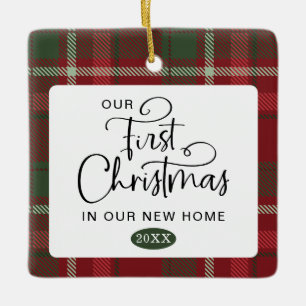 Our First Christmas New Home Photo Christmas Ceramic Ornament