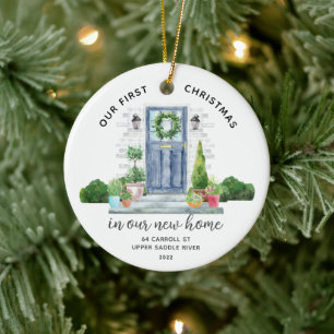Our First Christmas New House Ceramic Ornament