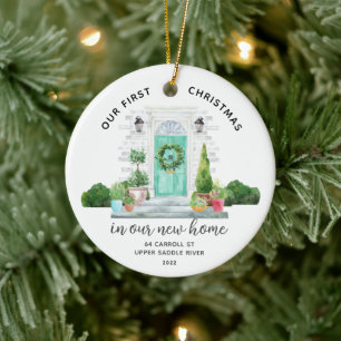 Our First Christmas New House  Ceramic Ornament